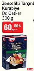DR. OETKER ZENCEFİLLİ TARÇINLI KURABİYE 500 G